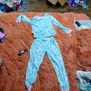 I am selling a two-piece unicorn tree fuzzy shirt with pocket pants hamster pock
